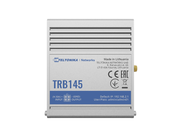 Teltonika TRB145 4G/LTE-gateway 1 RS485, 1 SIM, 1 antenne, Cat1 LTE