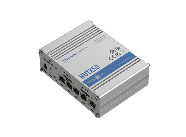 Teltonika RUTX50 5G-ruter 1x5G, 2 SIM, WiFi, GPS/GNSS