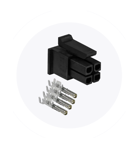 Teltonika 4-pins plugg m kontaktterminal Molex/Microfit 4-pin