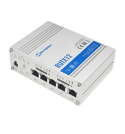 Teltonika RUTX12 dual 4G-ruter 2 x 4G Cat 6, 2 SIM, WiFi, BT LE